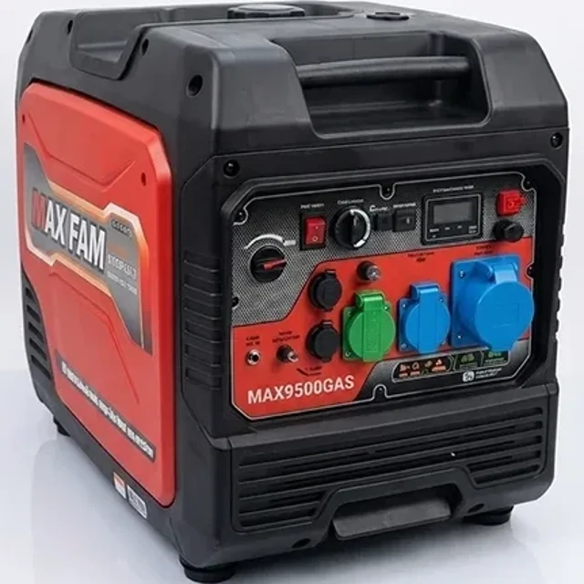 موتور برق maxfam 9.5 کیلووات سه گانه سوز سایلنت تک فاز ریموت استارت اینورتری مکس فامmaxfamGAS